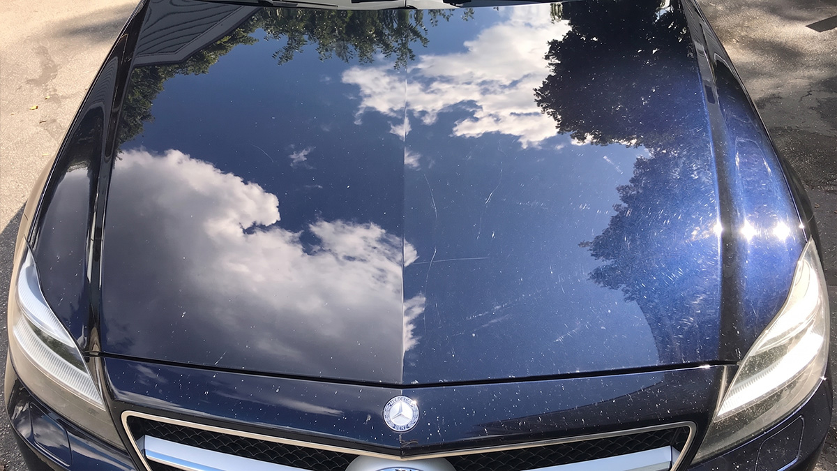 Car paint before ceramic coating